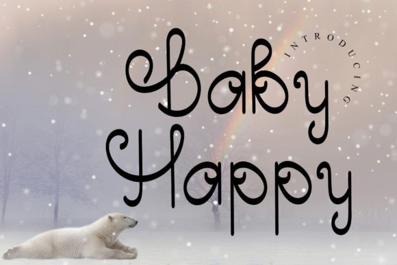 Baby Happy Font: Elegant Handwritten Winter Typography