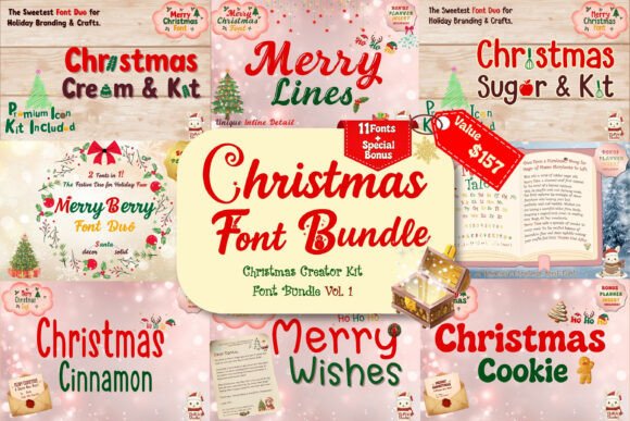 Christmas Font Bundle: Complete Holiday Design Collection