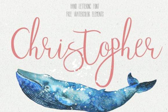 Christopher Font: Handwritten Charm with Watercolor Soul