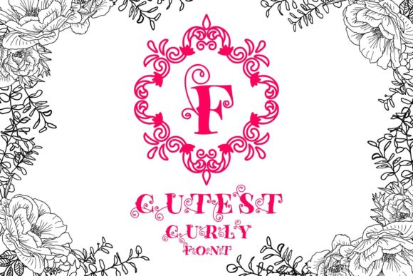 Cutest Curly Font Monogram: A Playful Display Typeface for Creative Projects