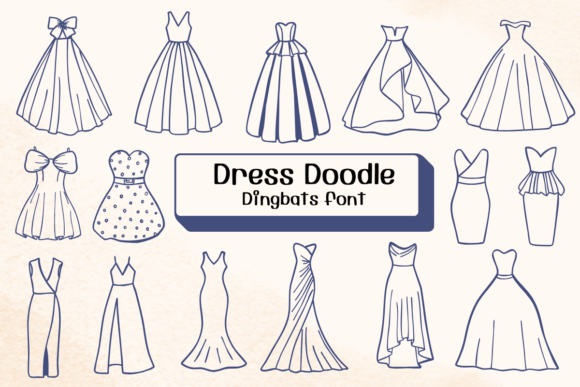 Dress Doodle Font: Elegant Dingbats for Modern Branding