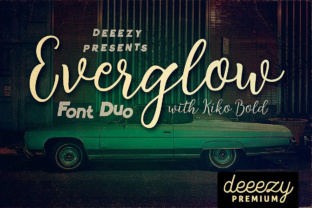 Everglow Script Font Duo: Pairing Brush Script with Bold Sans for Impactful Design
