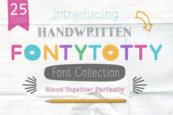 Fontytotty 25 Font Collection: A Handcrafted Library for Authentic Branding and Design