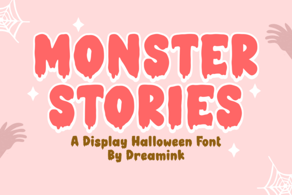 Monster Stories Font by Dreamink 7ntypes – A Playful Halloween Typeface with Creepy-Cute Charm