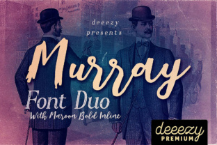 Murray Script Font Duo: Hand-Drawn Brush Meets Vintage Inline Serif