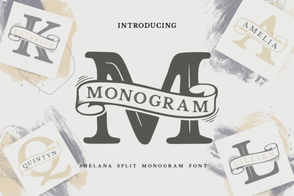 Shelana Split Monogram Font: A Vintage Serif for Modern Branding