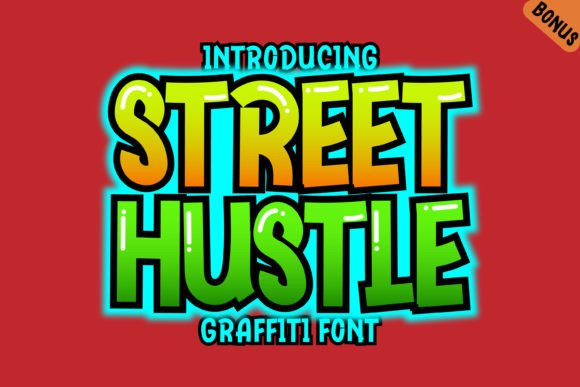 Street Hustle Font: Bold Graffiti Display for Impactful Design